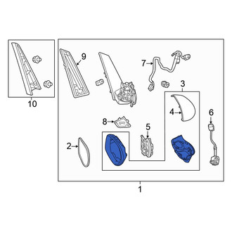 Honda OE - Front Right Door Mirror Housing