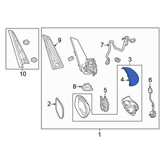 Honda OE - Front Left Door Mirror Cover
