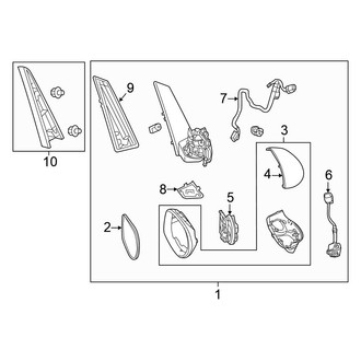 Honda OE - Front Door - Outside Mirrors (W/O Signal Lamp)