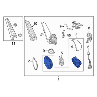 Honda OE - Front Right Door Mirror Housing