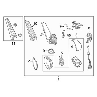 Honda OE - Front Door - Outside Mirrors (With Signal Lamp)