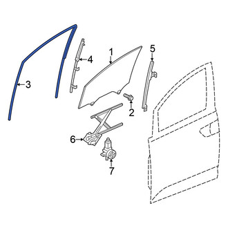 Honda OE - Front Left Window Channel