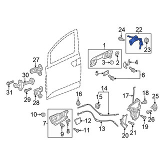 Honda OE - Front Left Door Lock Cylinder