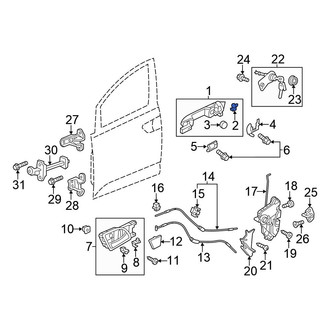 Honda OE - Front Right Outer Exterior Door Handle Grommet