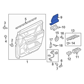 Honda OE - Front Left Door Armrest