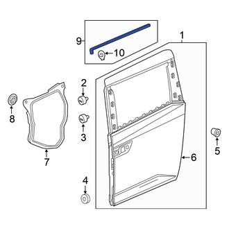 Honda OE - Left Upper Door Seal