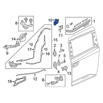 Honda OE - Rear Right Sliding Door Roller