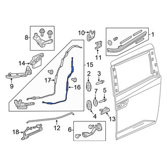 Honda OE - Sliding Door Lock Actuator Cable