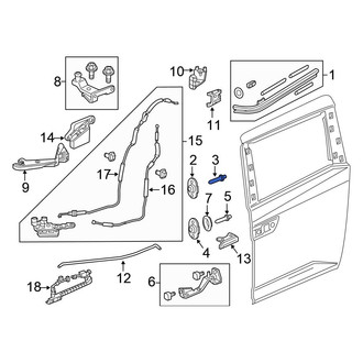 Honda OE - Front Upper Sliding Door Stop Bumper