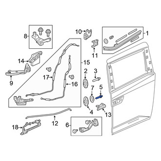 Honda OE - Front Upper Sliding Door Stop Bumper