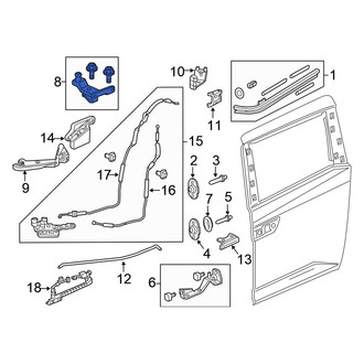 Honda OE - Front Left Upper Sliding Door Roller