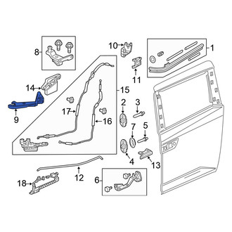 Honda OE - Front Right Lower Sliding Door Roller