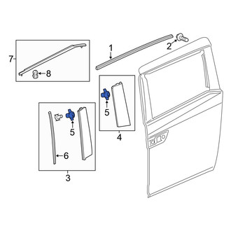 Honda OE - Front Door Reveal Molding Clip