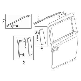 Honda OE - Side Loading Door - Exterior Trim (W/O Power Sliding)