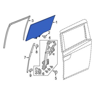 Honda OE - Left Sliding Door Glass