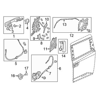Honda OE - Side Loading Door - Lock & Hardware (W/O Power Sliding)