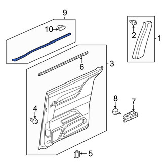 Honda OE - Left Sliding Door Weatherstrip