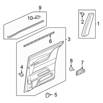 Honda OE - Side Loading Door - Interior Trim (W/O Power Sliding)