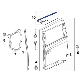 Honda OE - Left Upper Door Seal