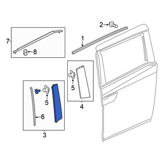 Honda OE - Center Left Door Applique