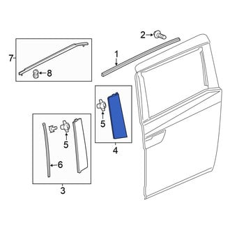 Honda OE - Center Left Door Applique