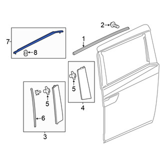 Honda OE - Left Door Belt Molding