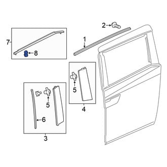 Honda OE - Door Belt Molding Clip
