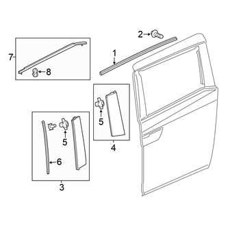 Honda OE - Side Loading Door - Exterior Trim (With Power Sliding)