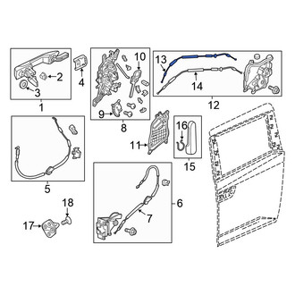 Honda OE - Sliding Door Lock Actuator Cable