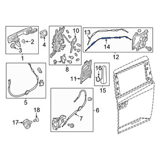 Honda OE - Sliding Door Lock Actuator Cable