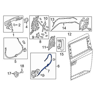 Honda OE - Sliding Door Lock Actuator Cable