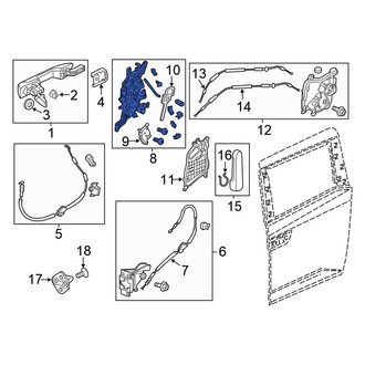 Honda OE - Right Sliding Door Lock Actuator
