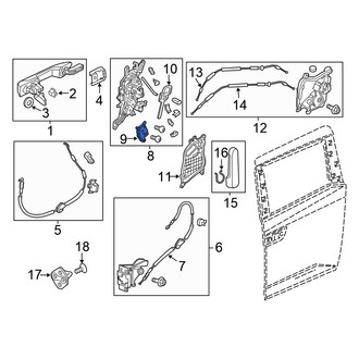 Honda OE - Left Sliding Door Lock Actuator