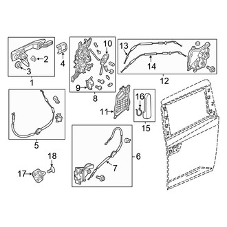 Honda OE - Side Loading Door - Lock & Hardware (With Power Sliding)