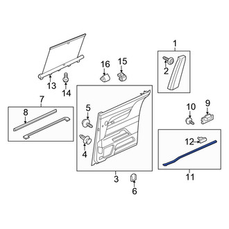 Honda OE - Left Sliding Door Weatherstrip