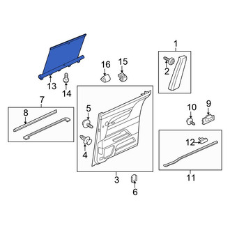 Honda OE - Left Door Glass Sunshade