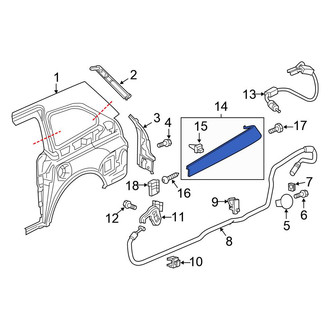 Honda OE - Rear Right Quarter Panel Filler Panel