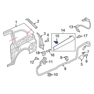 Honda OE - Body C-Pillar Molding Clip