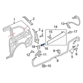 Honda OE - Quarter Panel Filler Panel Bolt