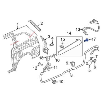 Honda OE - Quarter Panel Filler Panel Bolt