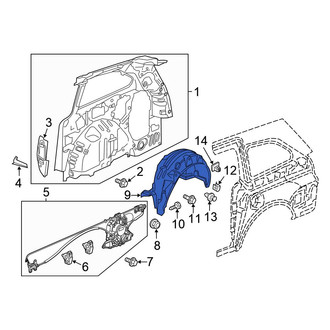 Honda OE - Rear Right Quarter Panel Splash Shield