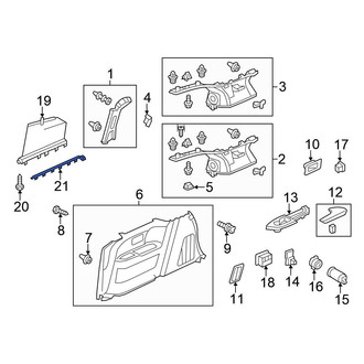 Honda OE - Rear Right Interior Quarter Panel Trim Panel