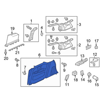 Honda OE - Rear Left Interior Quarter Panel Trim Panel
