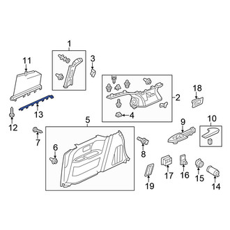 Honda OE - Rear Left Interior Quarter Panel Trim Panel