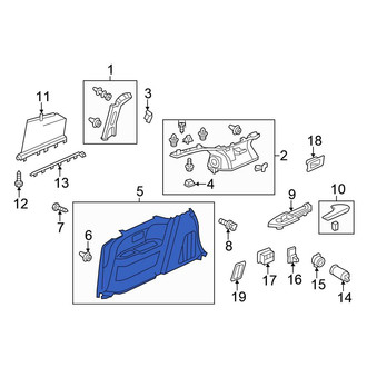 Honda OE - Rear Left Interior Quarter Panel Trim Panel