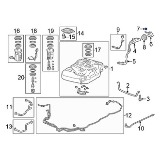 Honda OE - Fuel Tank Cap Tether Clip