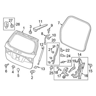 Honda OE - Lift Gate - Gate & Hardware (With Power)