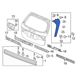 Honda OE - Rear Right Upper Liftgate Reveal Molding