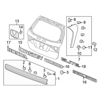 Honda OE - Lift Gate - Exterior Trim