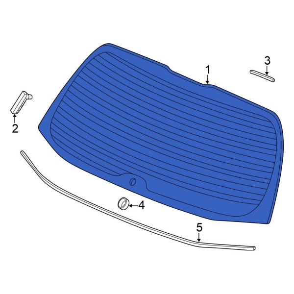 Honda OE 73211TK8A01 Rear Liftgate Glass